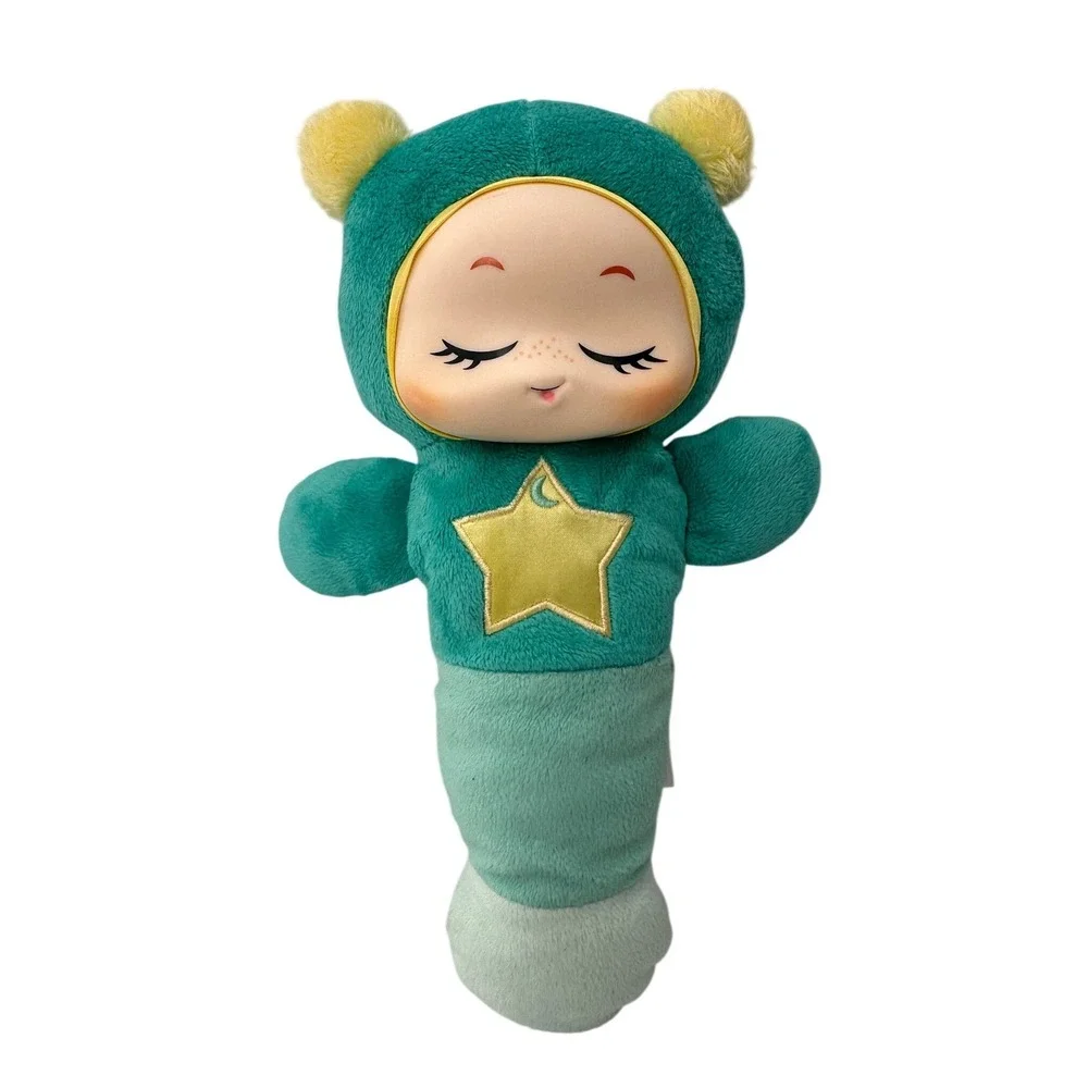 Playskool Gloworm Plush Stuffed Animal Teal Green Sleep Toy 11 Inch Kids Nursery